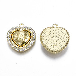 Rack Plating Alloy Crystal Rhinestone Pendants&nbsp;PALLOY-S132-217A-RS