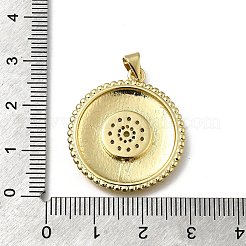 Brass Micro Pave Cubic Zirconia Pendants&nbsp;KK-C090-14G
