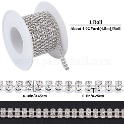 Silver Iron Rhinestone Strass Chains&nbsp;CH-WH0009-04S-01