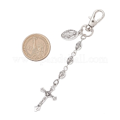 Cross & Oval with Virgin Mary Tibetan Style Alloy Pendant Decorations&nbsp;HJEW-JM02732