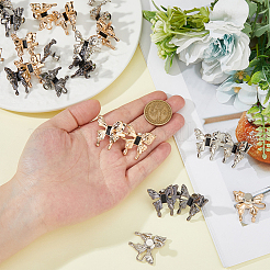 12 Pairs 3 Colors Butterfly Alloy Adjustable Jean Button Pins&nbsp;FIND-HS0001-82