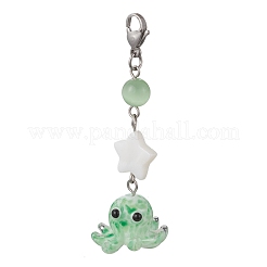4Pcs Handmade Lampwork Octopus Pendant Decorations&nbsp;HJEW-TA00430