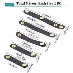 5Pcs 5 Style Cowhide Leather Cable Straps&nbsp;DIY-WR0001-61
