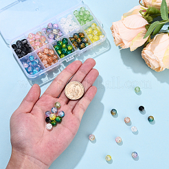 200Pcs 10 Colors Crackle Glass Beads&nbsp;CCG-YW0001-23