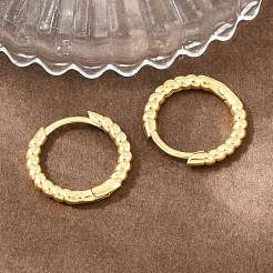 Brass Huggie Hoop Earrings&nbsp;KK-CBA8324-18C-G