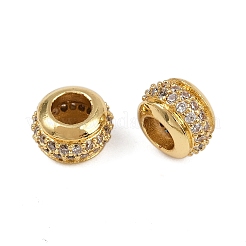 Brass Micro Pave Cubic Zirconia Beads&nbsp;KK-L241-10G