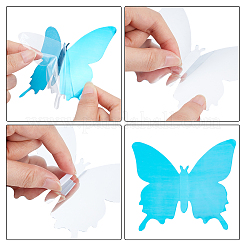 6 Sets 6 Colors PVC Mirror Wall Stickers&nbsp;DIY-GA0002-03