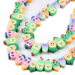 Handmade Polymer Clay Beads Strands&nbsp;CLAY-N008-073-B01