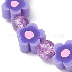 Handmade Flower Polymer Clay Stretch Bracelets&nbsp;BJEW-JB09825