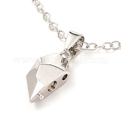 Rack Plating Alloy Heart Pendant Necklaces Sets&nbsp;NJEW-B081-08C