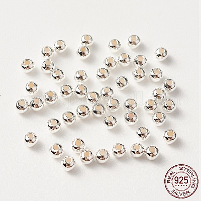 Round Beads 925 Silver Beads Wholesale 925 Sterling Silver Beads
