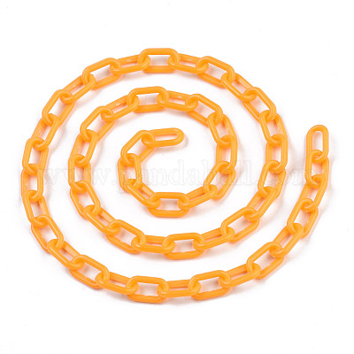Handmade Opaque Acrylic Paperclip Chains&nbsp;X-KY-S166-002J-1