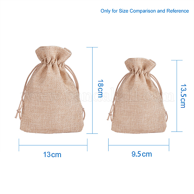 Burlap Packing Pouches Drawstring Bags&nbsp;ABAG-PH0001-14x10cm-05-1
