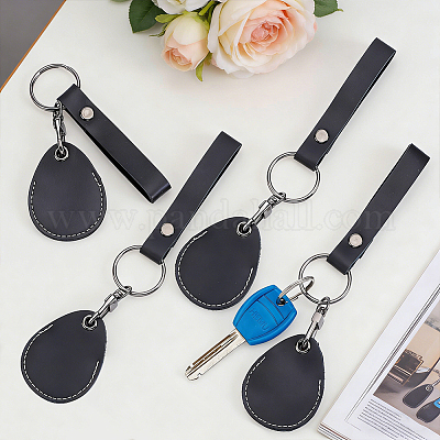 Leather Keychains&nbsp;KEYC-WH0038-75-1