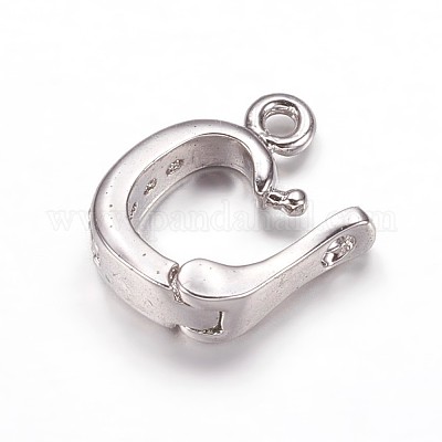 Brass Cubic Zirconia Enhancer Shortener Bails&nbsp;ZIRC-K070-16P-1