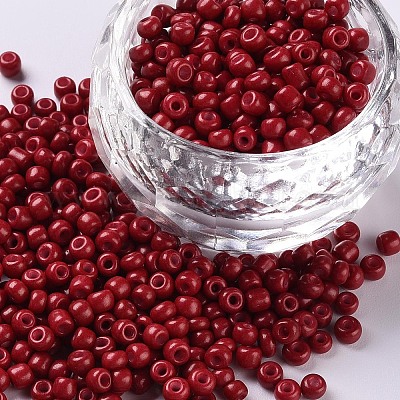 Baking Paint Glass Seed Beads&nbsp;SEED-S003-K14-1