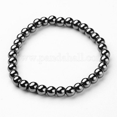 Synthetic Hematite Stretch Bracelets&nbsp;BJEW-P0131-01-1