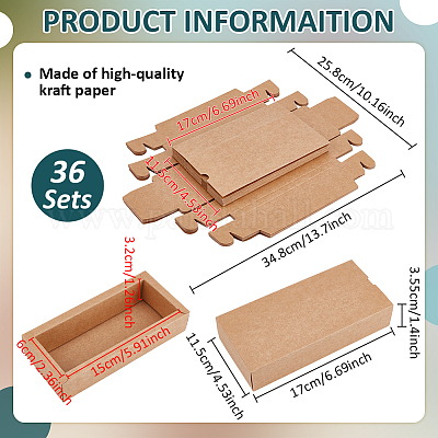 Kraft Paper Folding Drawer Boxes&nbsp;CON-WH0110-66A-1