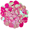 PVC Sequin Pendants, Blank Flat Round, Medium Violet Red, 19x0.3mm, Hole: 1.5mm, about 3460pcs/450g