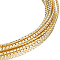 Brass Wire, Textured Round, Real 14K Gold Plated, 1.5mm