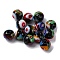 Handmade Millefiori Lampwork Beads, Round, Black, 8.5~9mm, Hole: 1.6mm