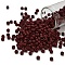 TOHO 6/0 Round Beads, Japanese Seed Beads, (46F) Opaque Frost Oxblood, 4mm, Hole: 1.5mm, about 7570pcs/pound