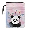 Cloth Book Covers for Paperbacks, Book Sleeves with Zipper, Rectangle, Panda, 290x220mm