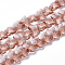 Transparent Glass Beads, Faceted, Butterfly, Dark Salmon, 8x10x6mm, Hole: 1mm