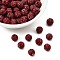 Pave Disco Ball Beads, Polymer Clay Rhinestone Beads, Grade A, Round, Siam, PP12(1.8~1.9mm), 8mm, Hole: 1mm