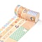 DIY Scrapbook Decorative Adhesive Tapes, Daily Life Pattern, 1.5~3.5cm, about 2m/roll, 4 rolls/set