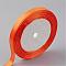 Single Face Satin Ribbon, Polyester Ribbon, Orange, 1/2 inch(12mm), about 25yards/roll(22.86m/roll), 250yards/group(228.6m/group), 10rolls/group