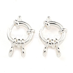 304 Stainless Steel Spring Ring Clasps, Ring, Silver, 12.5x4mm, Hole: 2.5mm