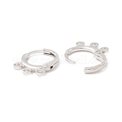 Brass Huggie Hoop Earring Findings&nbsp;KK-A158-02P
