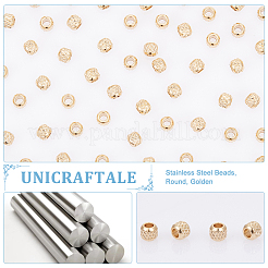 60Pcs 201 Stainless Steel Beads&nbsp;STAS-UN0056-02