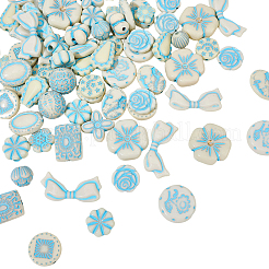 120Pcs 20 Styles Opaque Acrylic Enamel Beads&nbsp;OACR-SC0003-10
