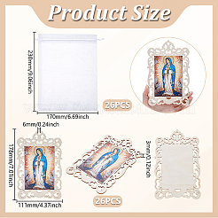 1 Bag Printed Religion Plywood Big Pendants&nbsp;WOOD-UN0001-33B