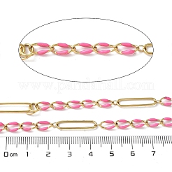304 Stainless Steel Enamel Figaro Chains&nbsp;CHS-U003-02G-10