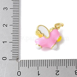 Brass Enamel Charms&nbsp;KK-A252-31G-02