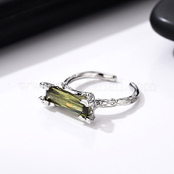 925 Sterling Silver with Cubic Zirconia Open Cuff Rings for Women&nbsp;FS-WGE1194-01