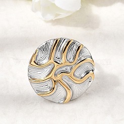 Ion Plating(IP) 304 Stainless Steel Finger Rings for Women&nbsp;RJEW-A093-01PG