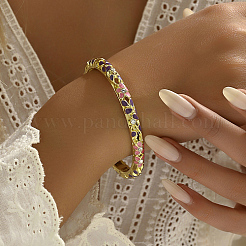 Enamel Flower Bangle with Rhinestone&nbsp;PF4009-4