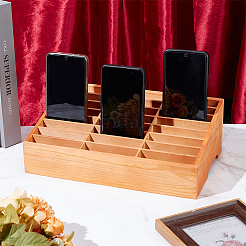 24-Grid Wooden Cell Phone Storage Box&nbsp;AJEW-WH0258-969B