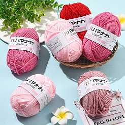 12 Skeins 4 Colors 4-Ply 59.7%Polyester & 40.3%Acrylic Fiber Yarn for Tufting Gun Rugs&nbsp;OCOR-FS0001-07A