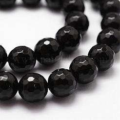 Natural Dyed & Heated Black Onyx Beads Strands&nbsp;G-D840-22-6mm