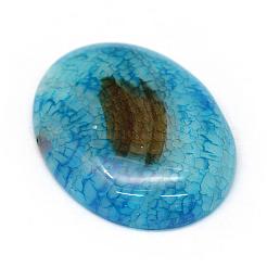 Oval Dyed Natural Crackle Agate Cabochons&nbsp;G-R349-30x40-01