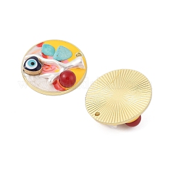 Rack Plating Alloy Enamel Pendants&nbsp;FIND-Z062-01G