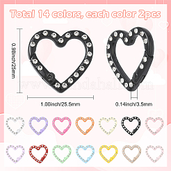 28Pcs 14 Colors Baking Paint Alloy Spring Gate Clasps&nbsp;FIND-SC0019-52