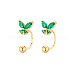 Brass Pave Cubic Zirconia Cartilage Earrings&nbsp;FS-WGB6258-01