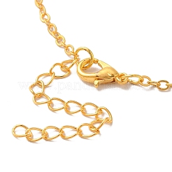 Rhinestone Flower Pandant Necklace with Cable Chains&nbsp;NJEW-K247-01G