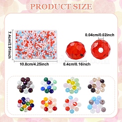 10 Strands 5 Colors Electroplate Glass Beads Strands&nbsp;EGLA-YW0003-89A